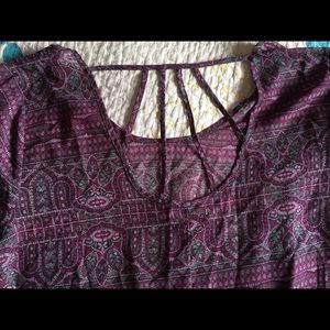 Sheer purple print blouse Maurice’s 2X